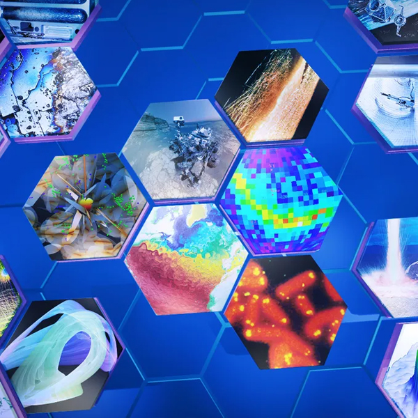 collage showing science and engineering at lab