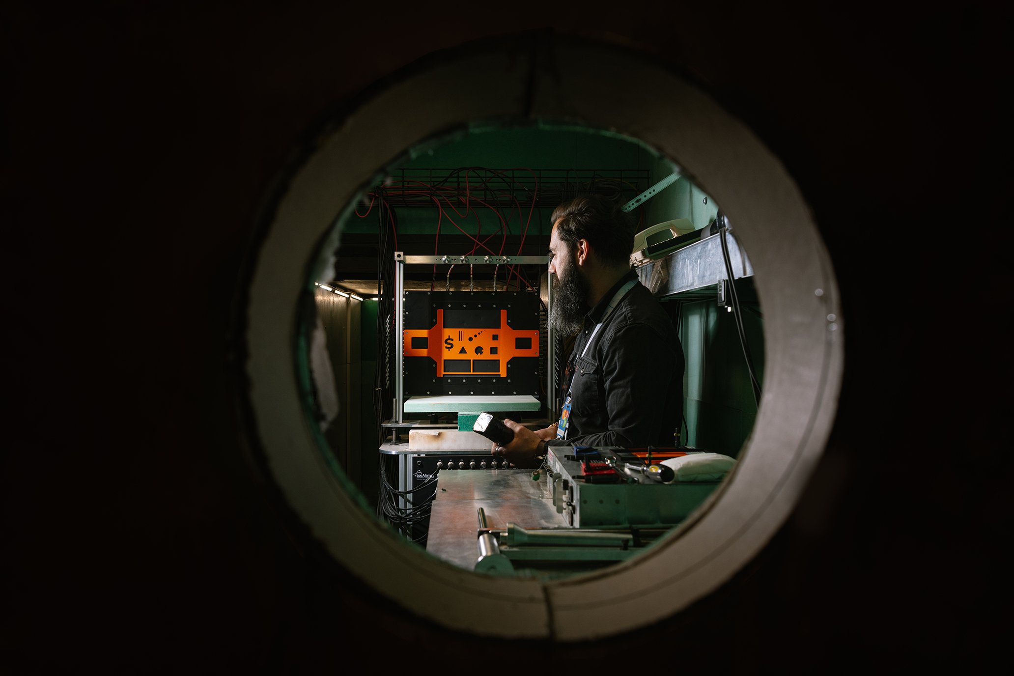 Inside one of the instrument chambers.