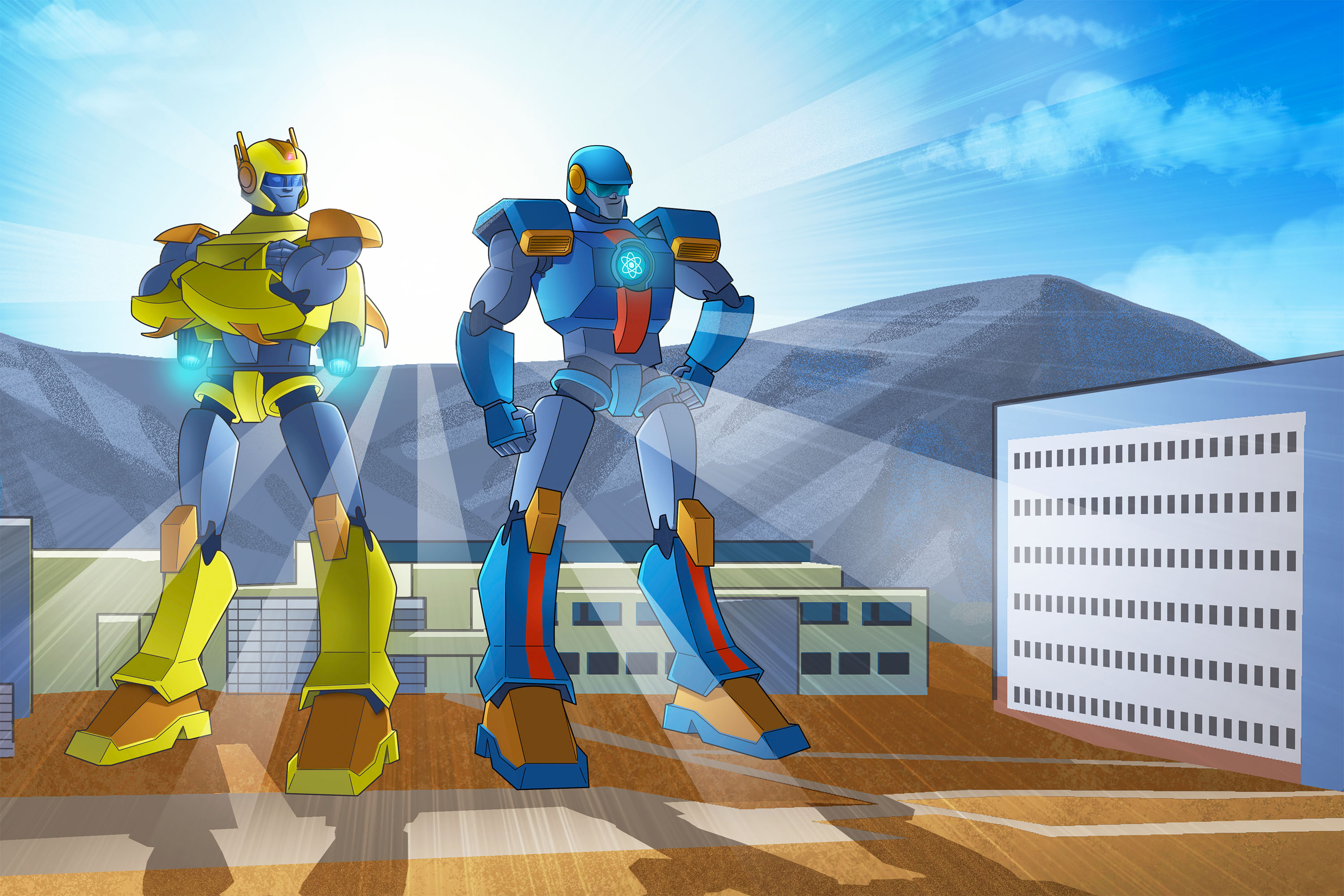 Super Computer Robot Illustration