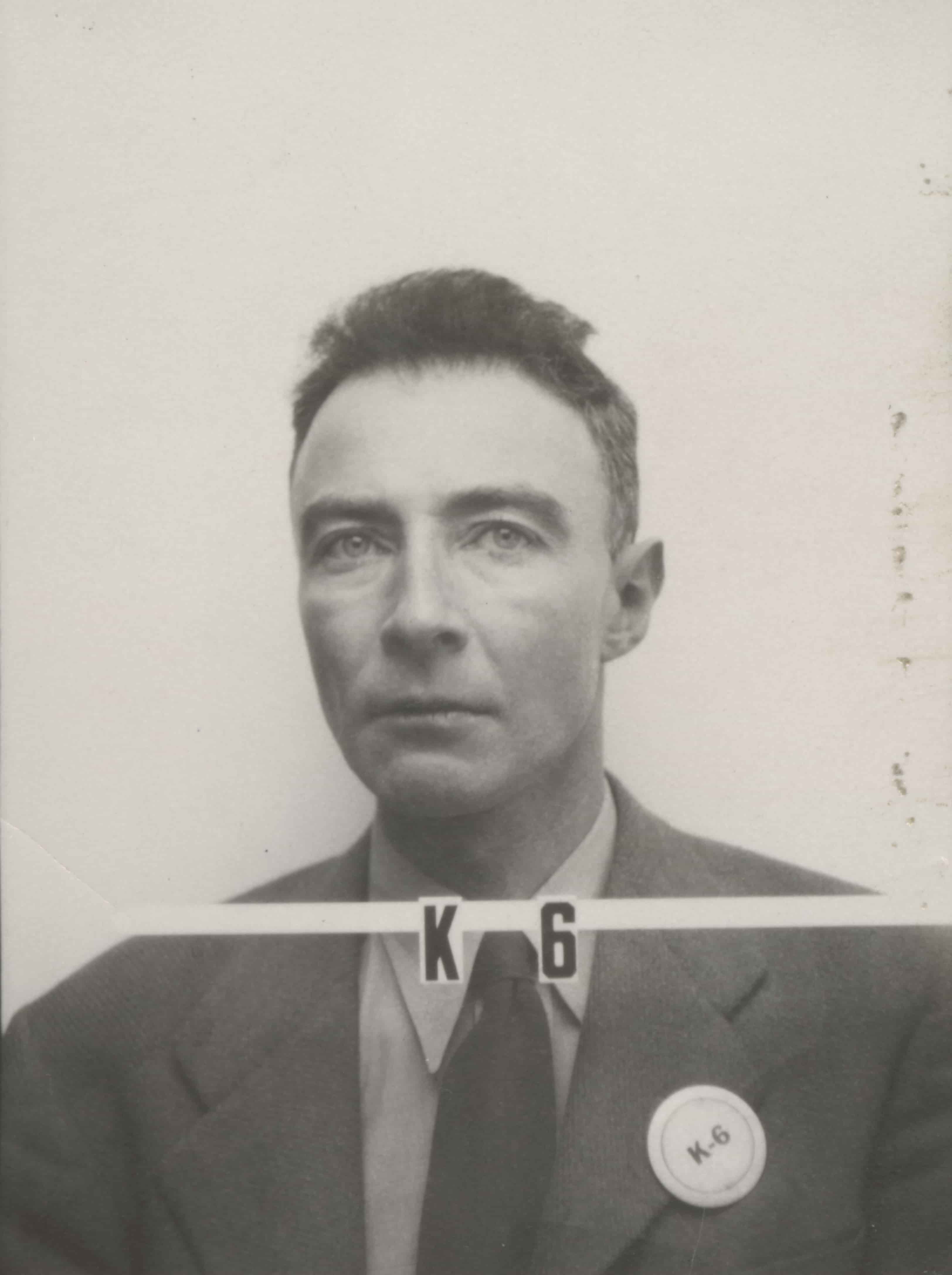 J. Robert Oppenheimer’s badge photo