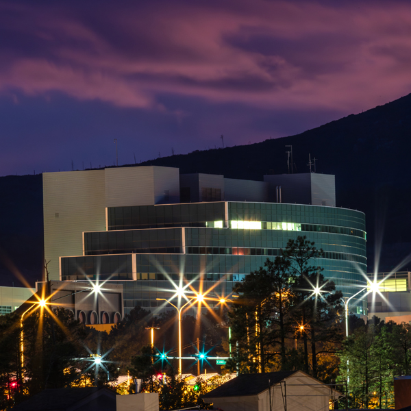 NSSB building at night