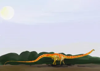 LANL scientists volunteered to detect and date dinosaur bones for the first Diplodocus Hallorum, formerly Seismosaurus.