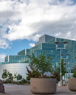 The outside of the National Security Research Center building